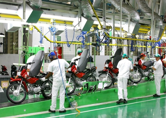 Destinada exclusivamente a fabricar modelos de até 125 cc, a nova instalação cria mais de 700 empregos na capital manauara - Divulgação