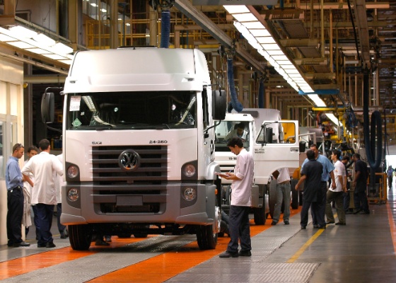 Na imagem, fábrica de caminhões da Volkswagen, operada pela MAN Latin America - Divulgação